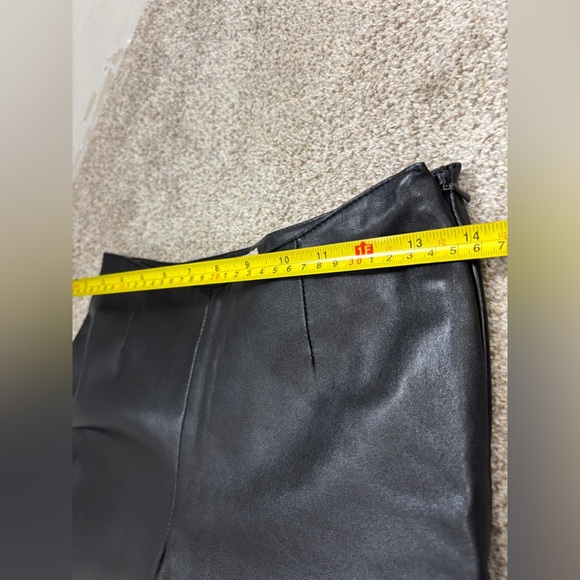 Vintage Margaret Godfrey 100% Leather Pants Mid Rise Side Zipper Classic Size 2 - Picture 7 of 13